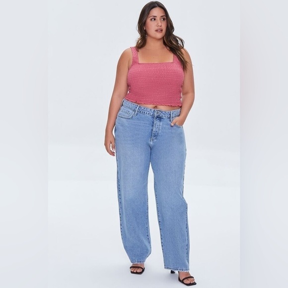 NEW Forever 21 mushroom embroidered plus size denim jeans - Picture 3 of 6